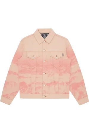 Billionaire Boys Club Veste en jean à imprimé Mountain