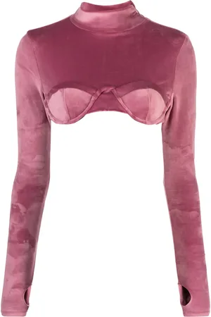 GCDS Blouse crop en velours