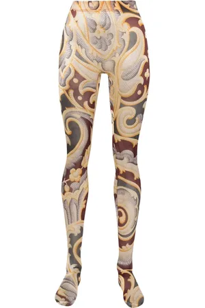 Wolford X Etro collants à imprimé baroque