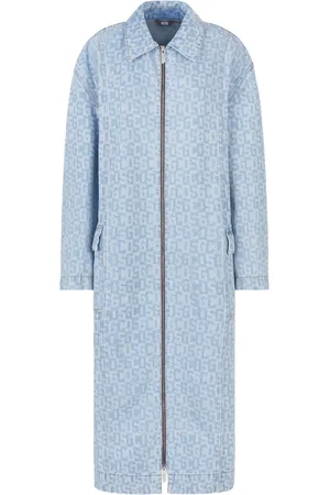 GCDS Manteau en jean à logo jacquard
