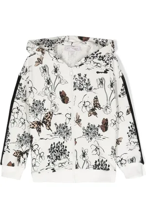 MONNALISA Cardigan zippé à imprimé botanique