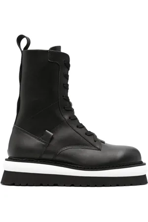 GCDS Bottines en cuir à plaque logo