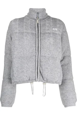 GCDS Veste bomber en maille torsadée à zip