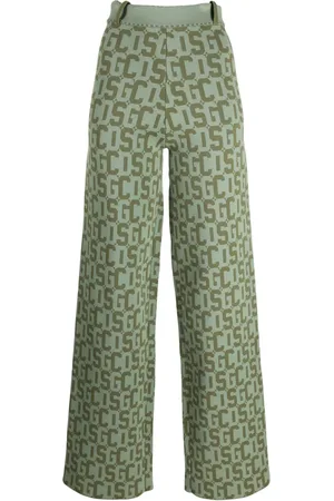 GCDS Pantalon en maille à taille haute