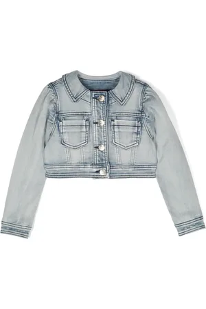 MONNALISA Veste en jean à rose brodée