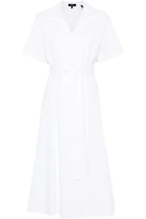 THEORY Robe mi-longue à manches courtes
