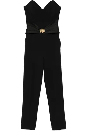 Elisabetta Franchi Combinaison en crêpe à nœud oversize