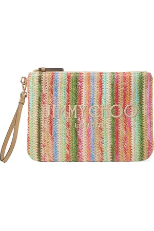 Jimmy Choo Pochette à design en raphia