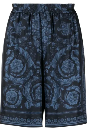 VERSACE Short en soie à imprimé baroque