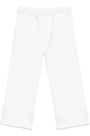 Paolo Pecora Pantalon à taille à lien de resserrage