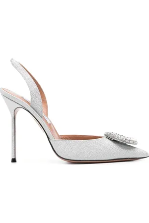 Aquazzura Escarpins Crystal Hoop Sling 105 mm