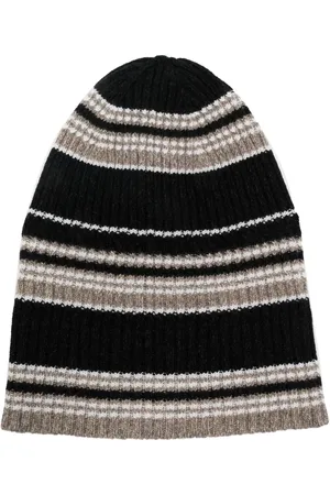 Barrie Bonnet rayé en cachemire