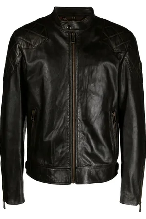 Belstaff Veste en cuir à col montant