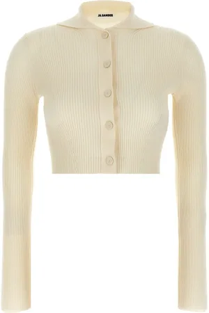 Jil Sander Cardigan en maille à design nervuré