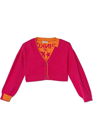 Pinko Cardigan en maille à logo intarsia