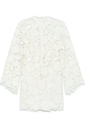 Elie saab Robe courte en tulle à broderies
