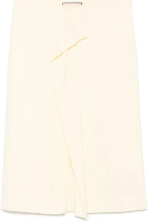Plan C Robe mi-longue à détails drapés