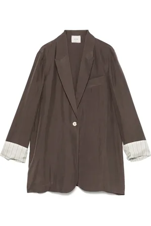 ALYSI Blazer à ourlet retroussé