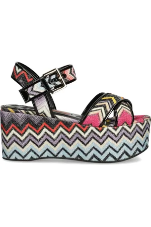 Missoni Sandales plateforme à motif zig-zag