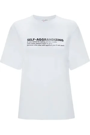 Victoria Beckham T-shirt à slogan imprimé