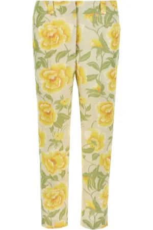 Kenzo Pantalon à imprimé Peonies