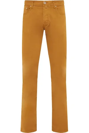 Jacob Cohen Pantalon slim à motif moutarde