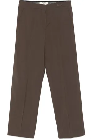 Fendi Pantalon à logo brodé