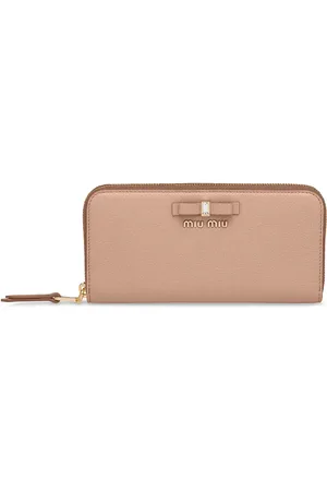 Miu Miu Portefeuille Madras en cuir