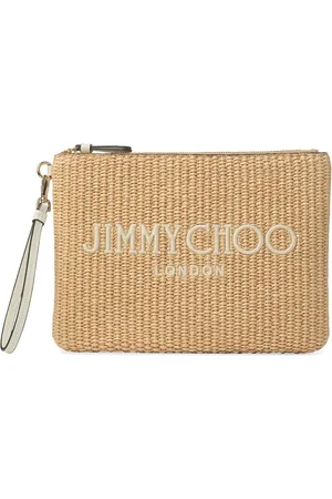 Jimmy Choo Pochette à design en raphia