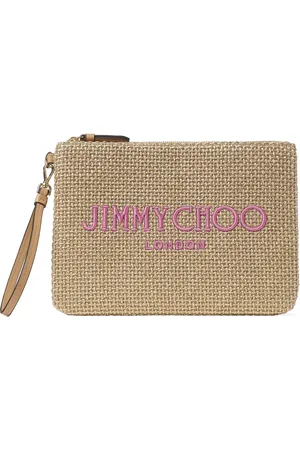 Jimmy Choo Pochette à design en raphia