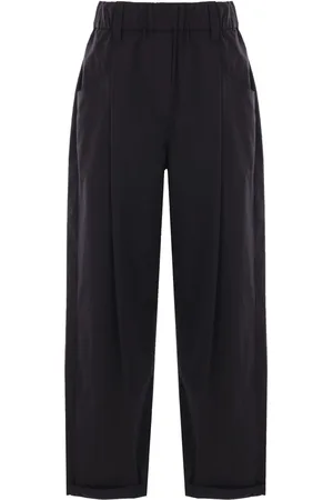 Brunello Cucinelli Pantalon en popeline à ornements métalliques