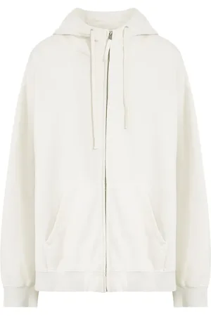 Maison Margiela Hoodie zippé à lien de resserrage