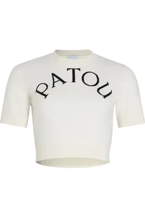 Patou Débardeur crop à logo en jacquard