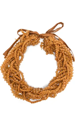ALYSI Collier à perles en crochet