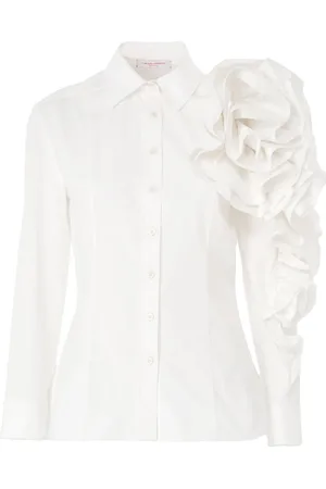 Carolina Herrera Chemise à appliqué floral
