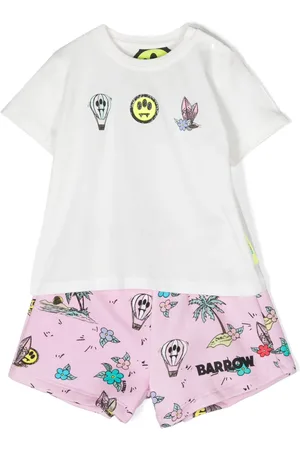 BARROW Short en coton à logo imprimé