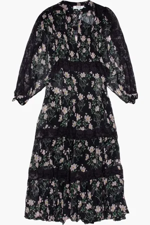 SEA Robe mi-longue à volants superposés