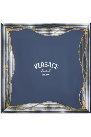 VERSACE Foulard en soie à logo imprimé