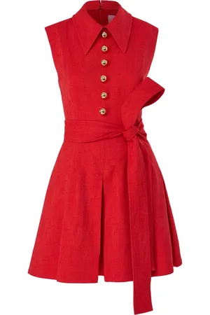 Carolina Herrera Robe courte plissée à design sans manches
