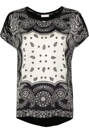 Liu Jo T-shirt en satin à imprimé cachemire