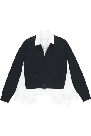 SACAI Cardigan à patch brodé