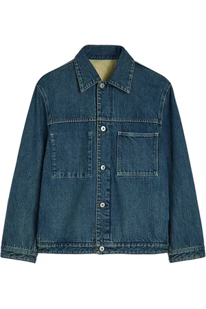 Jil Sander Veste en jean à effet délavé