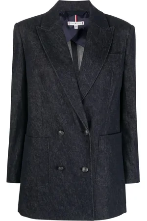 Tommy Hilfiger Blazer en jean à boutonnière croisée