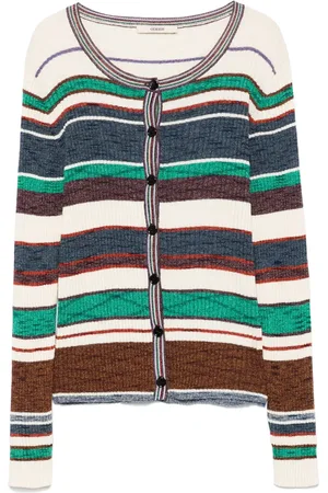 ODEEH Cardigan à rayures