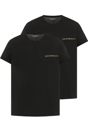 Emporio Armani Lot de deux t-shirts à logo brodé