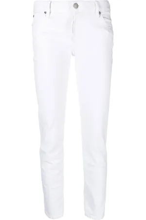 Dsquared2 Jean White Bull à coupe skinny