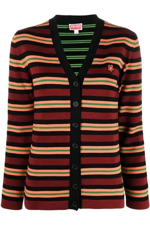 Kenzo Cardigan Boke Flower à rayures