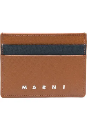 Marni Porte-cartes en cuir à logo embossé