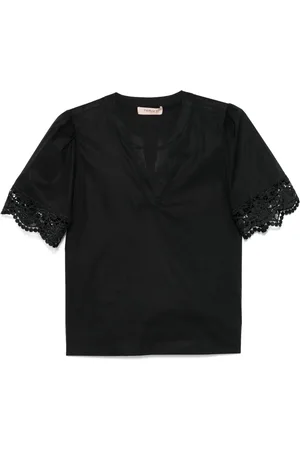 Twin-Set Blouse à détails en dentelle