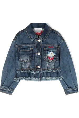 MONNALISA Veste en jean Cherry à design péplum